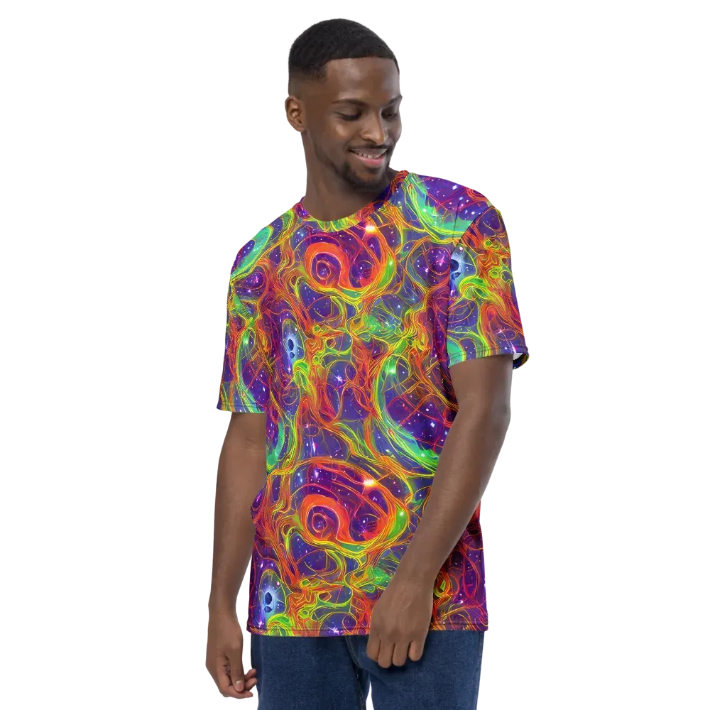 Plasma Dreams on Men's Crew Neck T-Shirt — Left