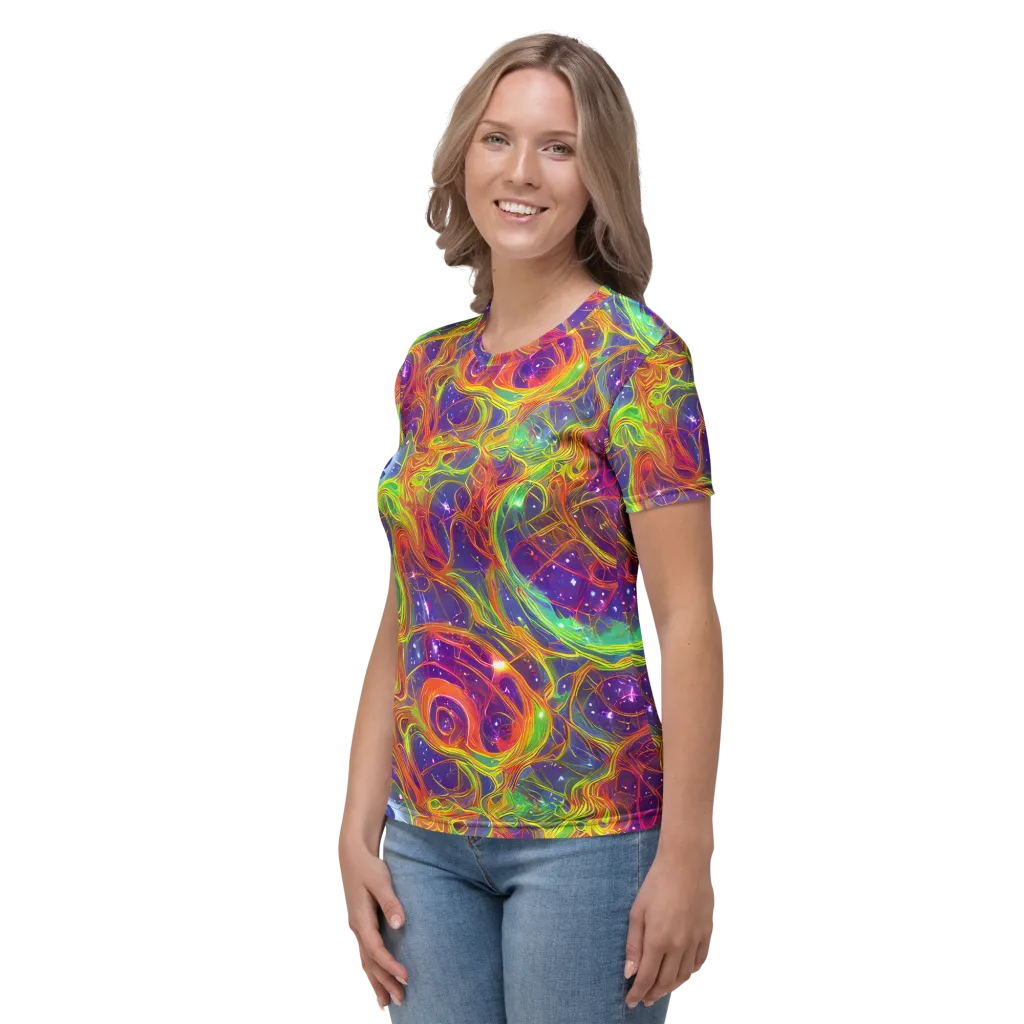 Plasma Dreams on Women's Crew Neck T-Shirt — Left