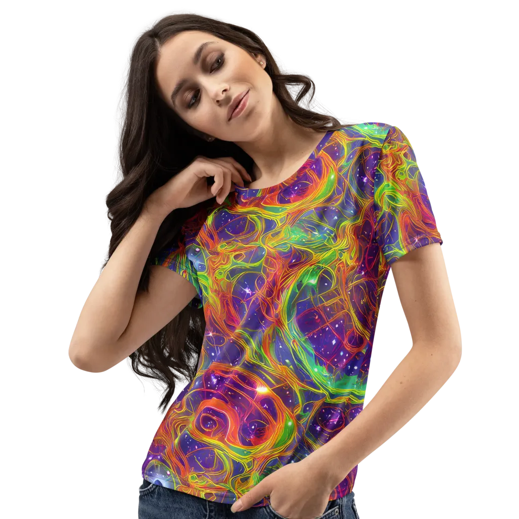 Plasma Dreams on Women's Crew Neck T-Shirt — Left Front