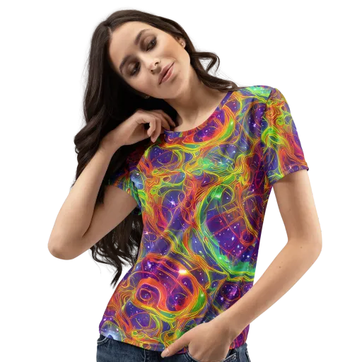 Plasma Dreams on a Women's Crew Neck T-Shirt