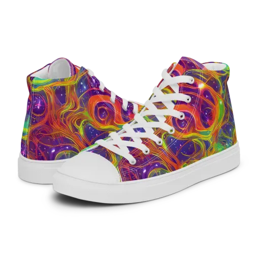 Plasma Dreams on a Women's High Top Canvas Shoes