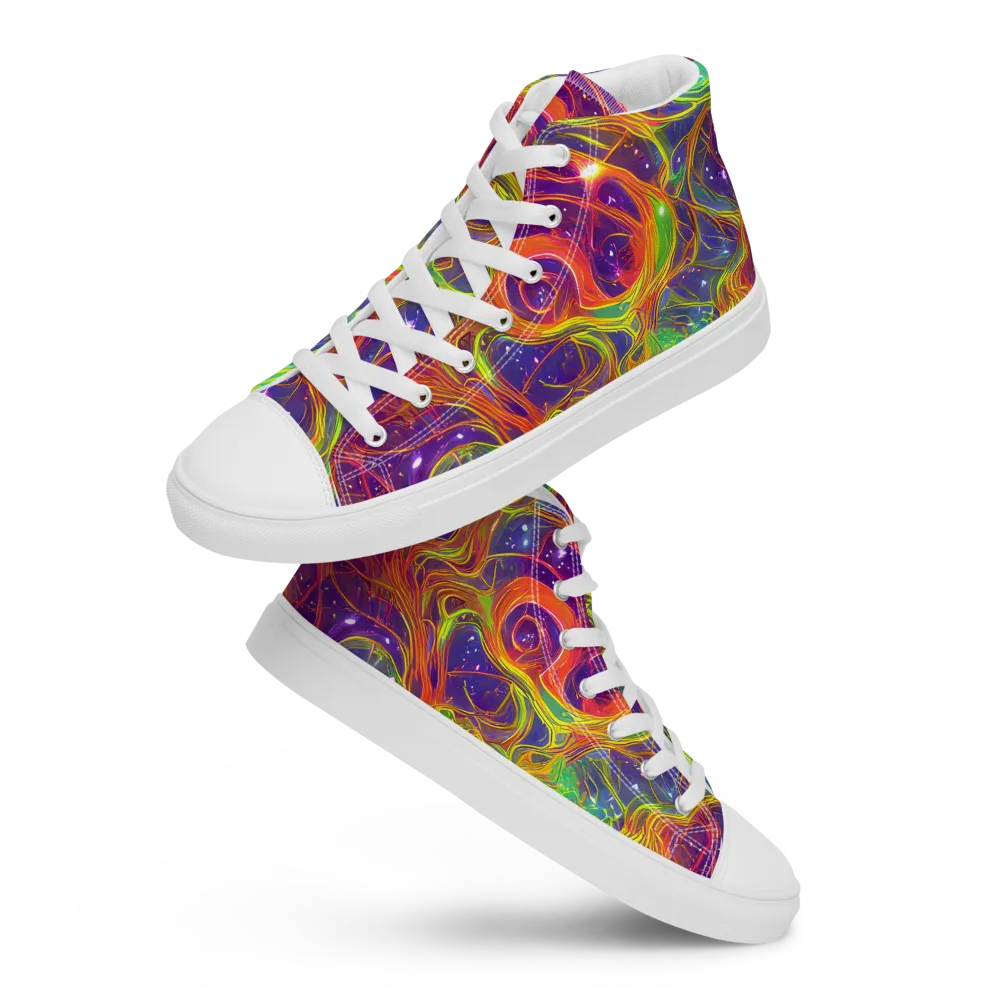 Plasma Dreams on Women's High Top Canvas Shoes — Front