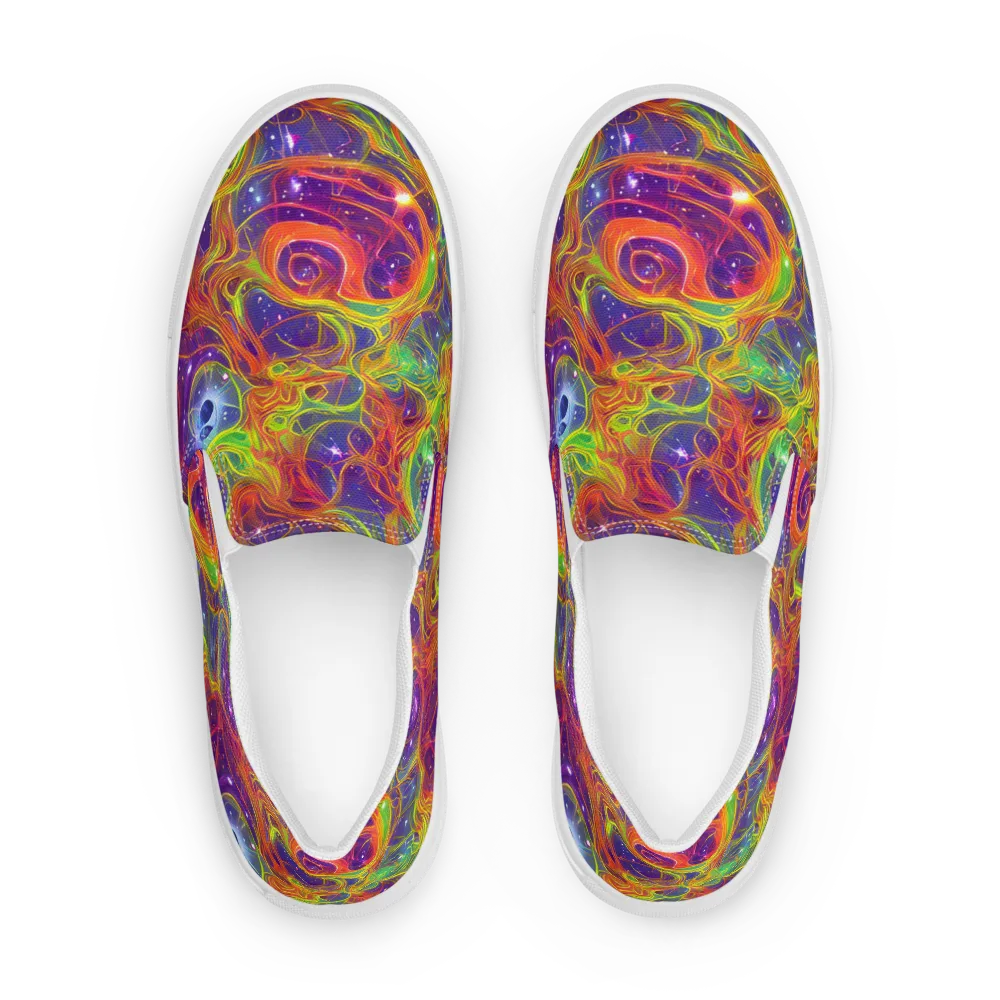 Plasma Dreams on Men's Slip-On Canvas Shoes — Front