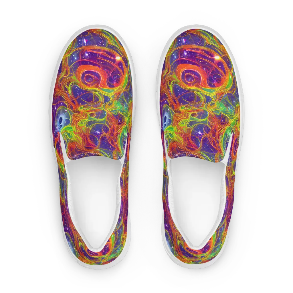 Plasma Dreams on Women's Slip-On Canvas Shoes — Front