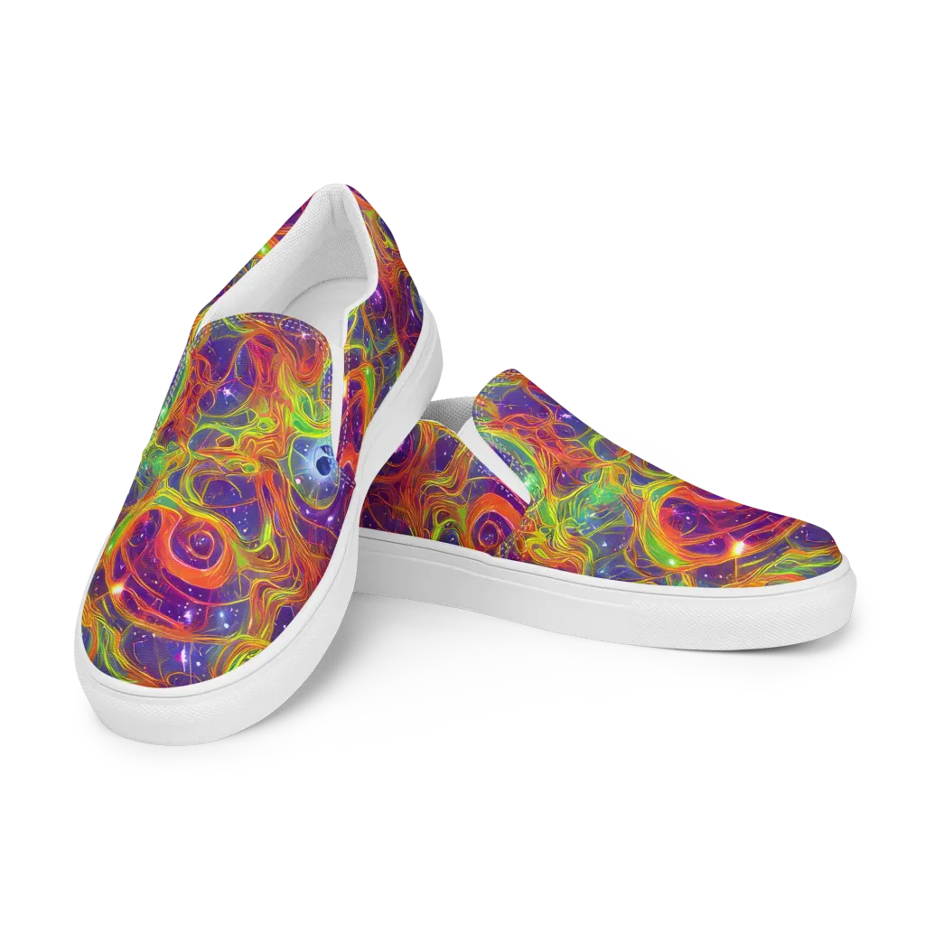 Plasma Dreams on Women's Slip-On Canvas Shoes — Left Front