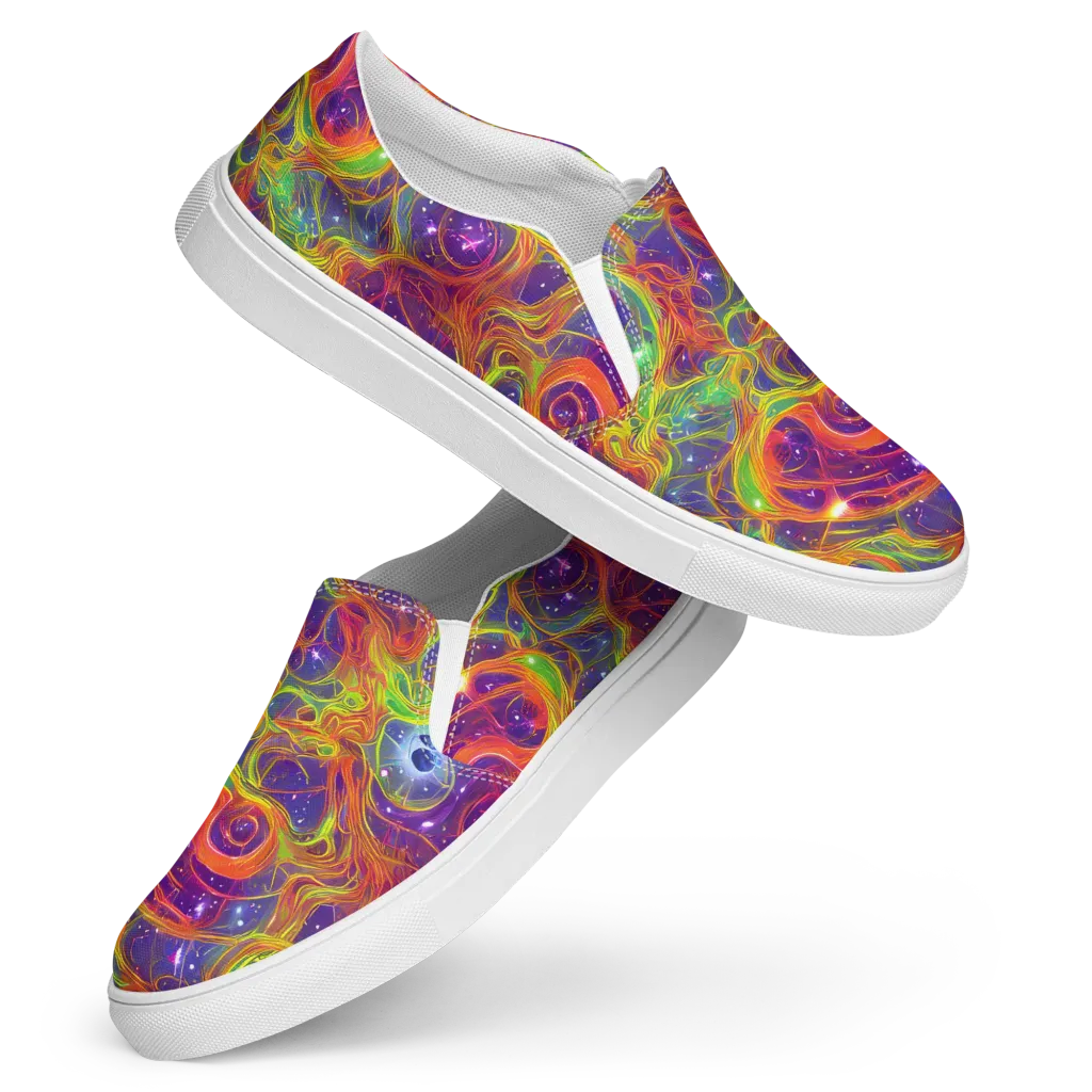 Plasma Dreams on Women's Slip-On Canvas Shoes — Front