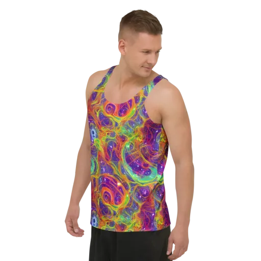 Plasma Dreams on a Men's Tank Top
