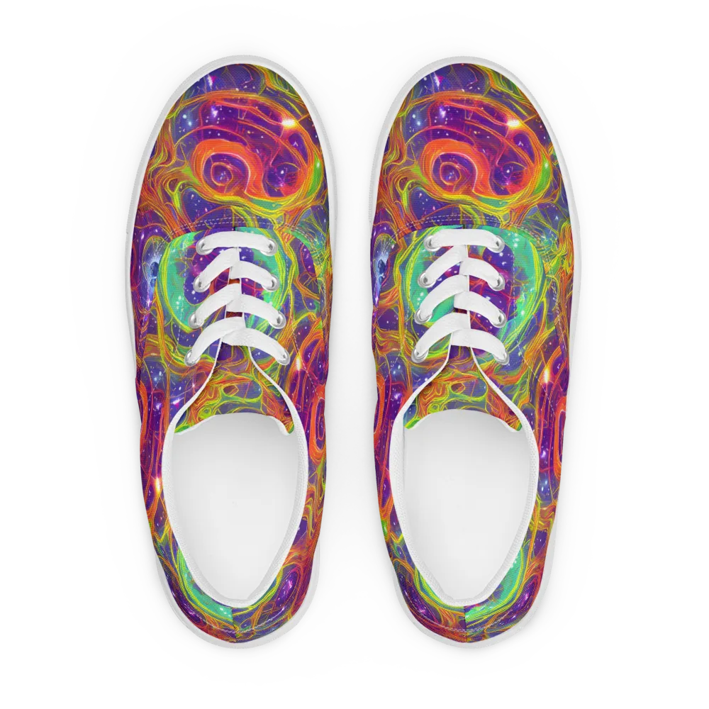 Plasma Dreams on Men's Lace-Up Canvas Shoes — Front