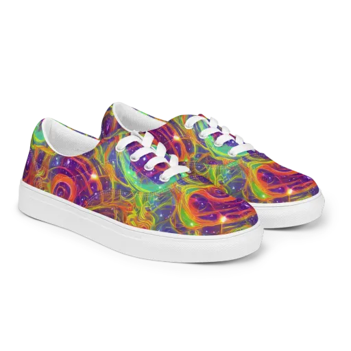 Plasma Dreams on a Men's Lace-Up Canvas Shoes