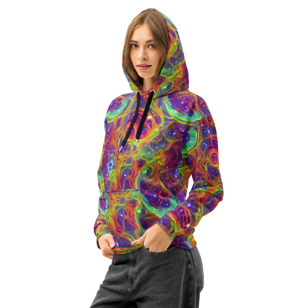 Plasma Dreams on Cotton Hoodie — Left Front