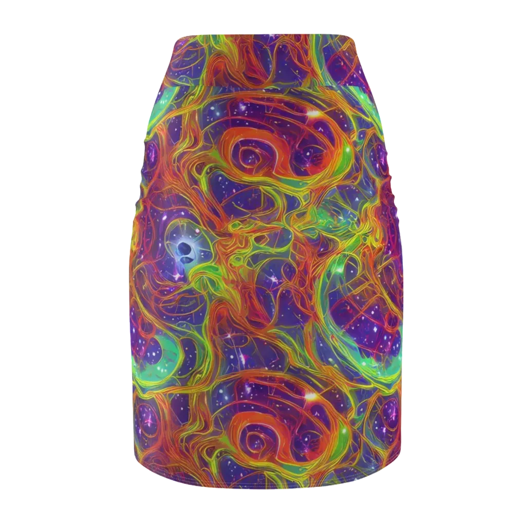 Plasma Dreams on Pencil Skirt — Back