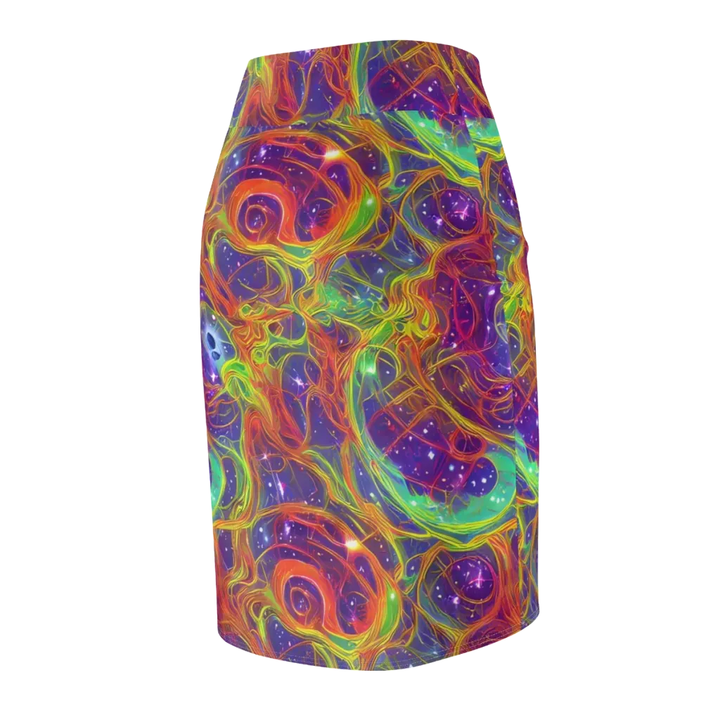 Plasma Dreams on Pencil Skirt — Back Side