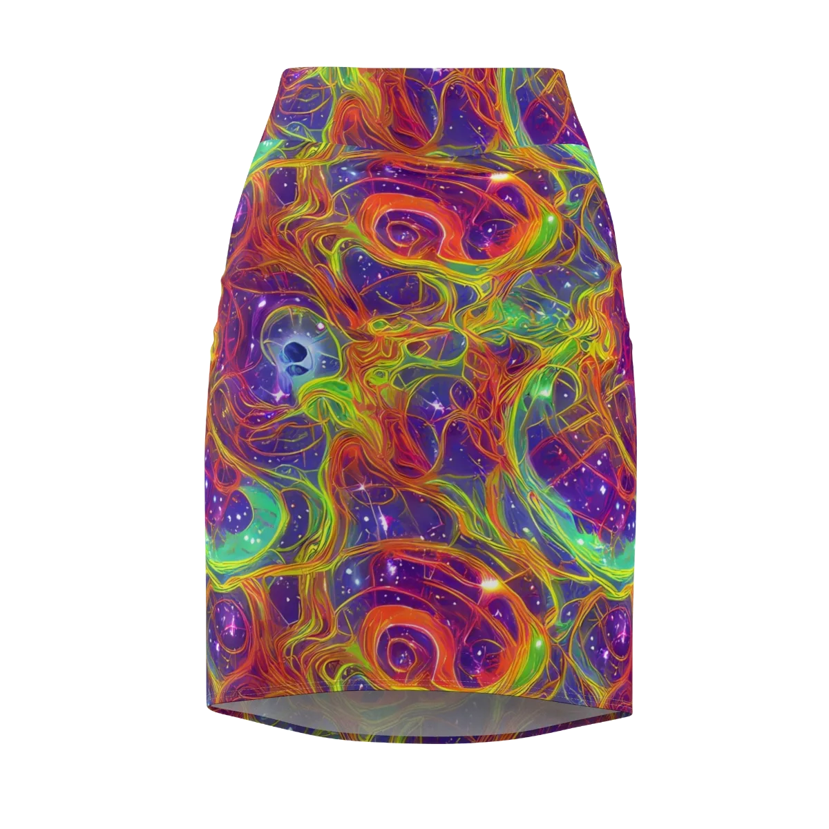Plasma Dreams on Pencil Skirt — Front
