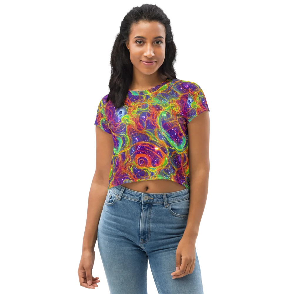 Plasma Dreams on Crop Tee — Front