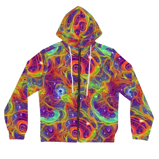 Plasma Dreams on a Women's Full-Zip Hoodie