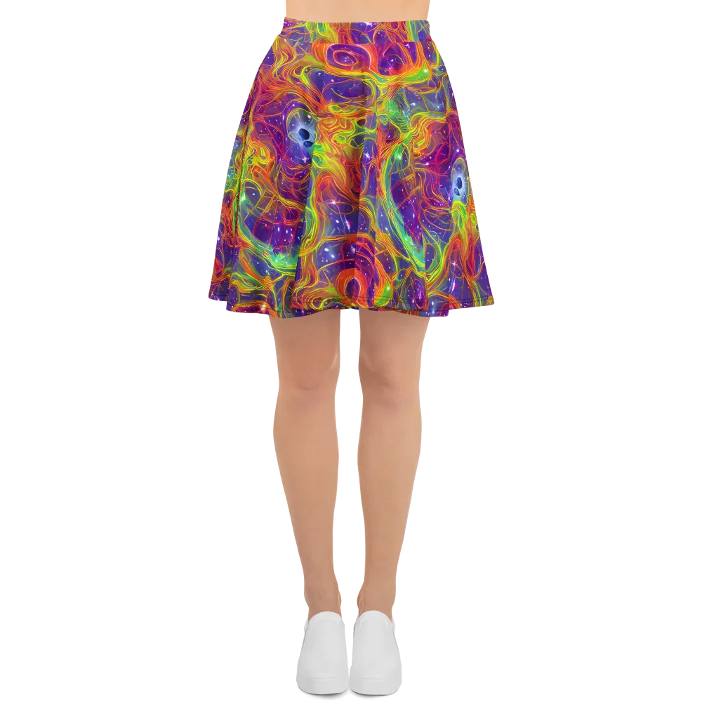 Plasma Dreams on Skater Skirt — Front