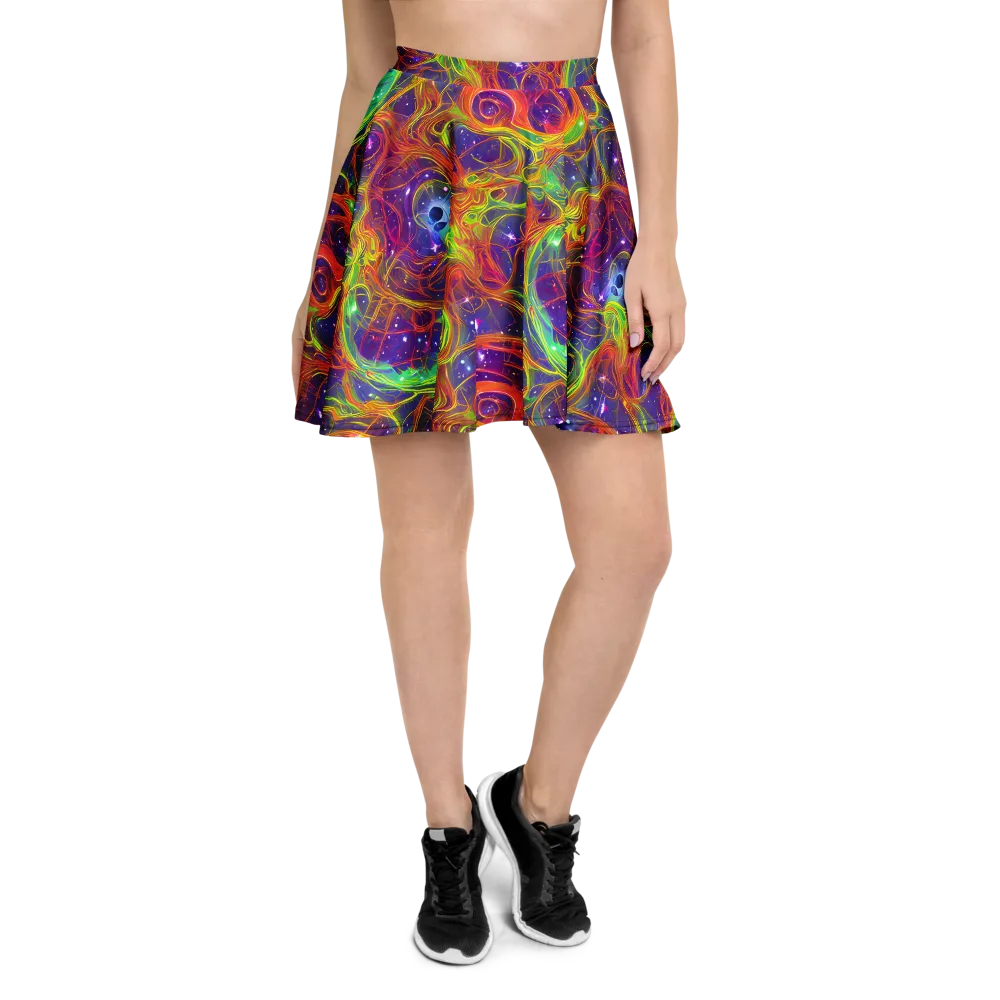Plasma Dreams on Skater Skirt — Front