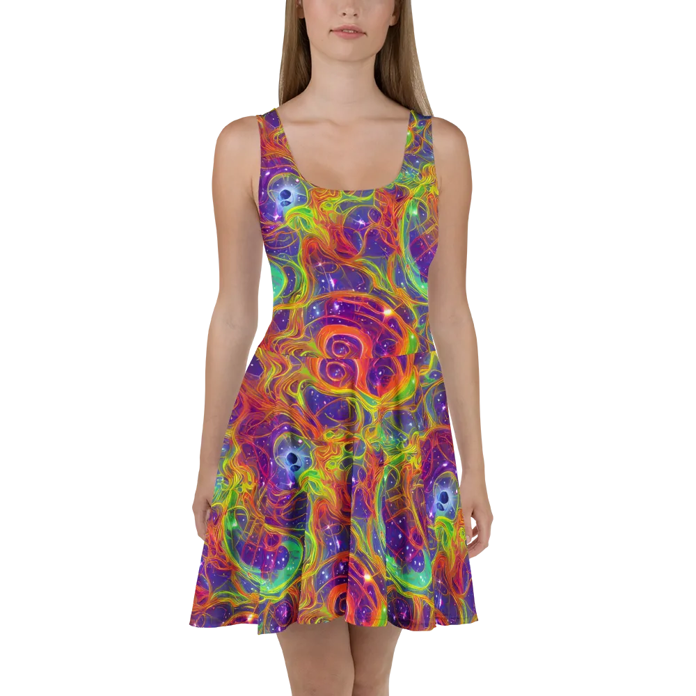 Plasma Dreams on Skater Dress — Front