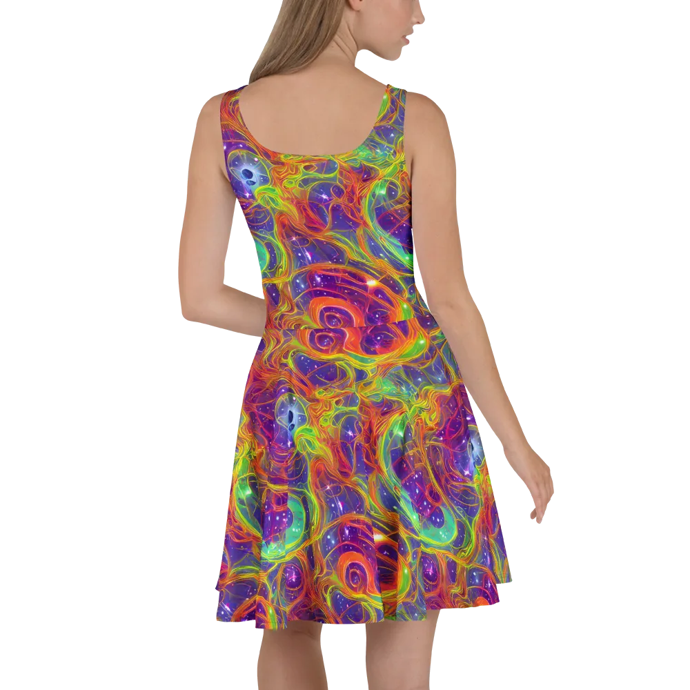 Plasma Dreams on Skater Dress — Back