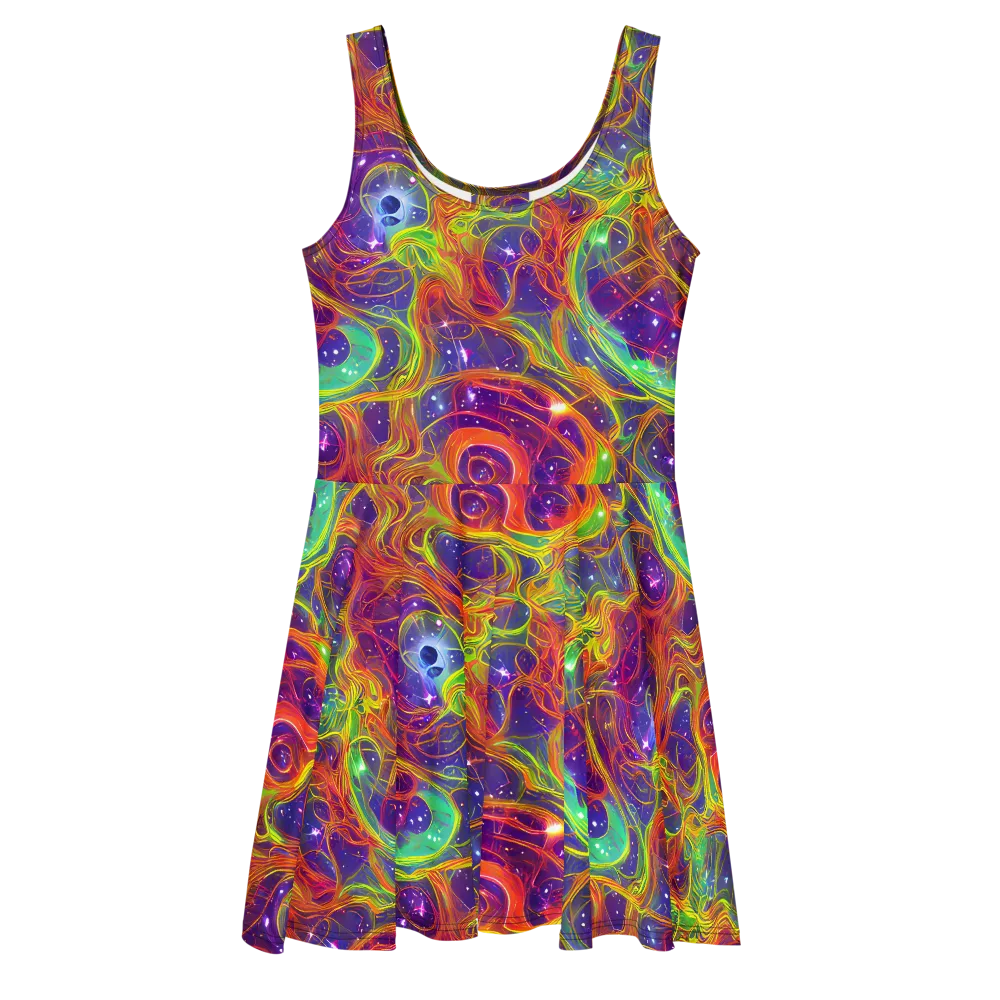 Plasma Dreams on Skater Dress — Front