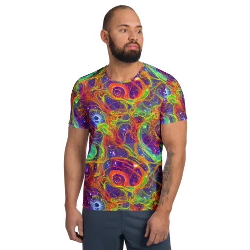 Plasma Dreams on a Men's Athletic T-Shirt