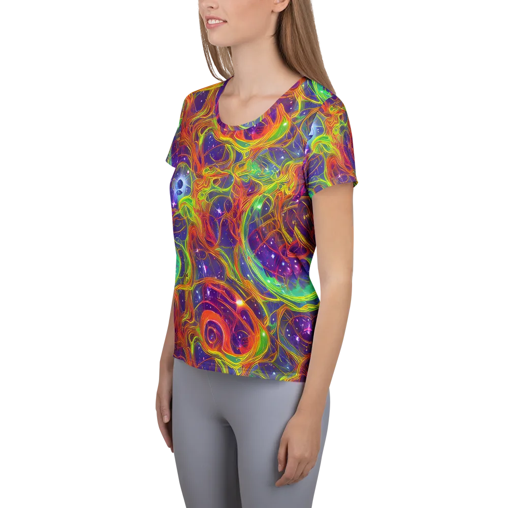 Plasma Dreams on Women's Athletic T-Shirt — Left