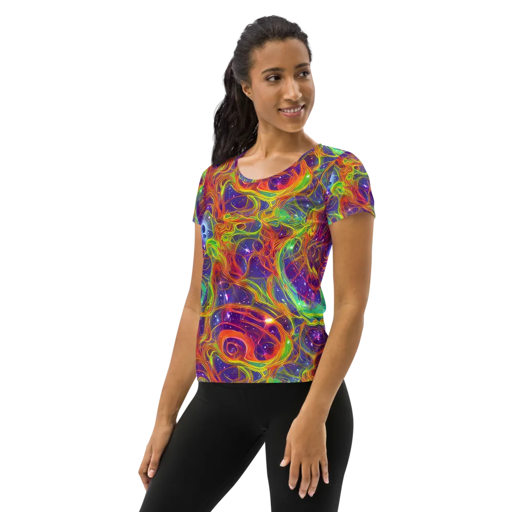 Plasma Dreams on Women's Athletic T-Shirt — Left