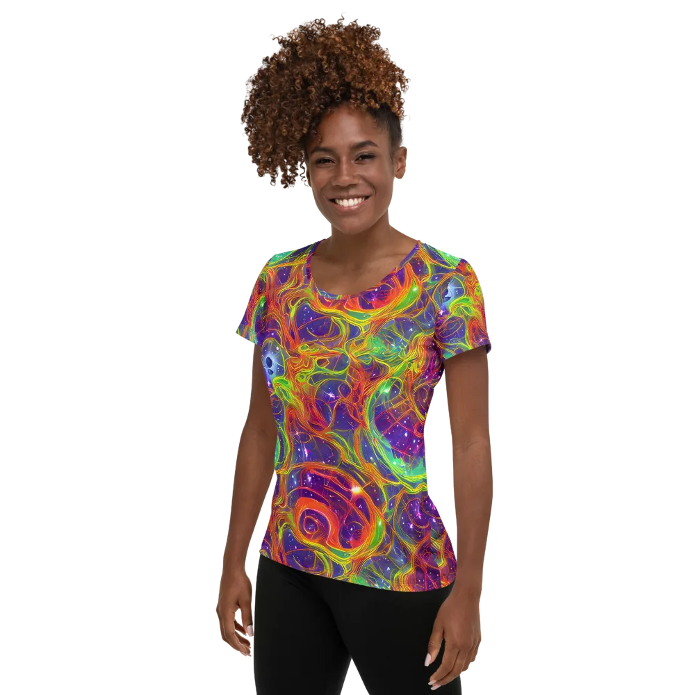 Plasma Dreams on Women's Athletic T-Shirt — Left