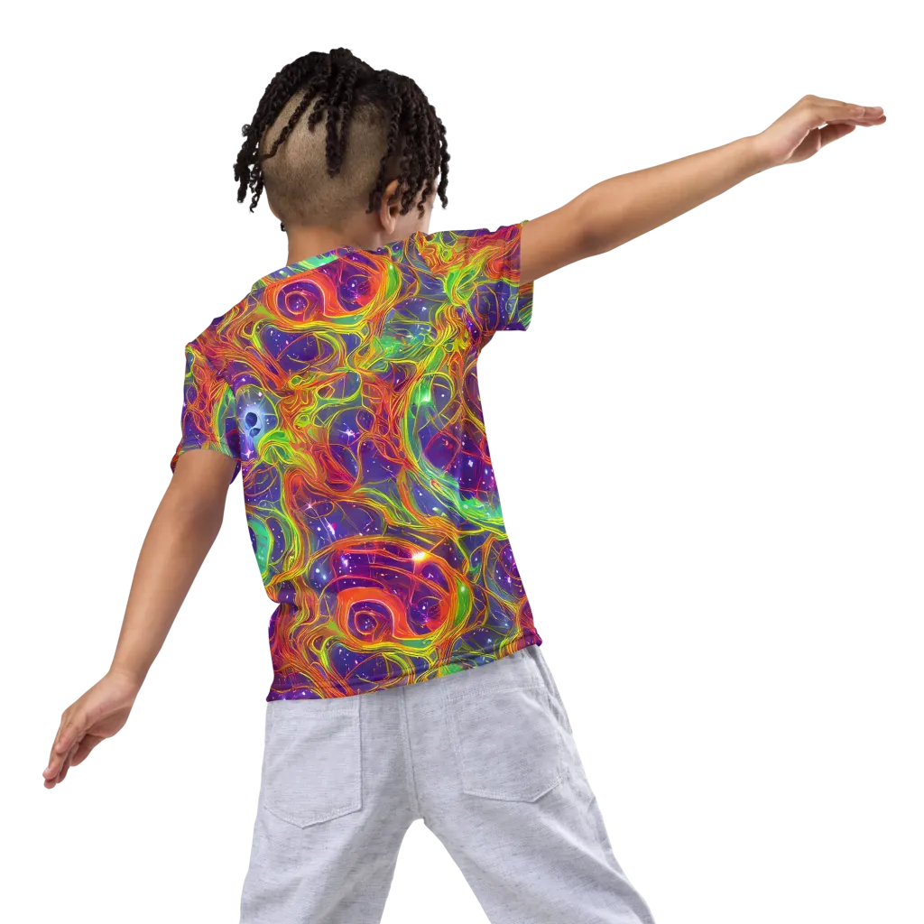 Plasma Dreams on Kids Crew Neck T-Shirt — Back