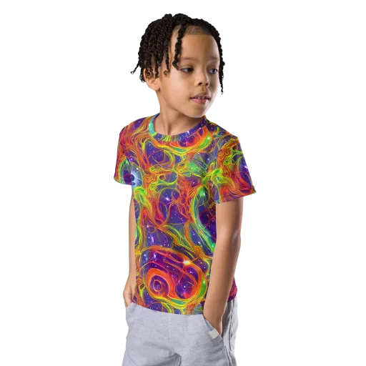 Plasma Dreams on a Kids Crew Neck T-Shirt
