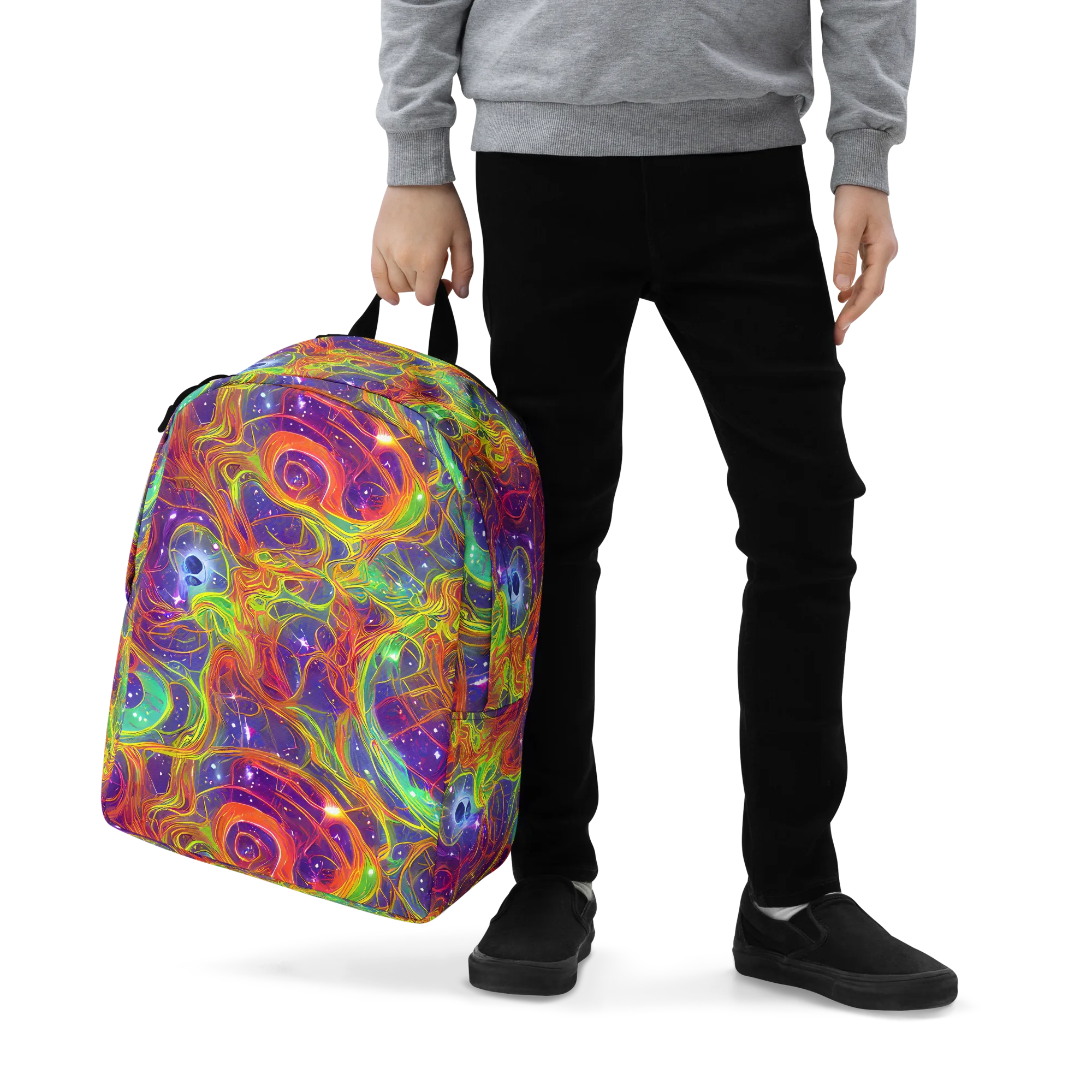Plasma Dreams on Minimalist Backpack — Zoomed-in