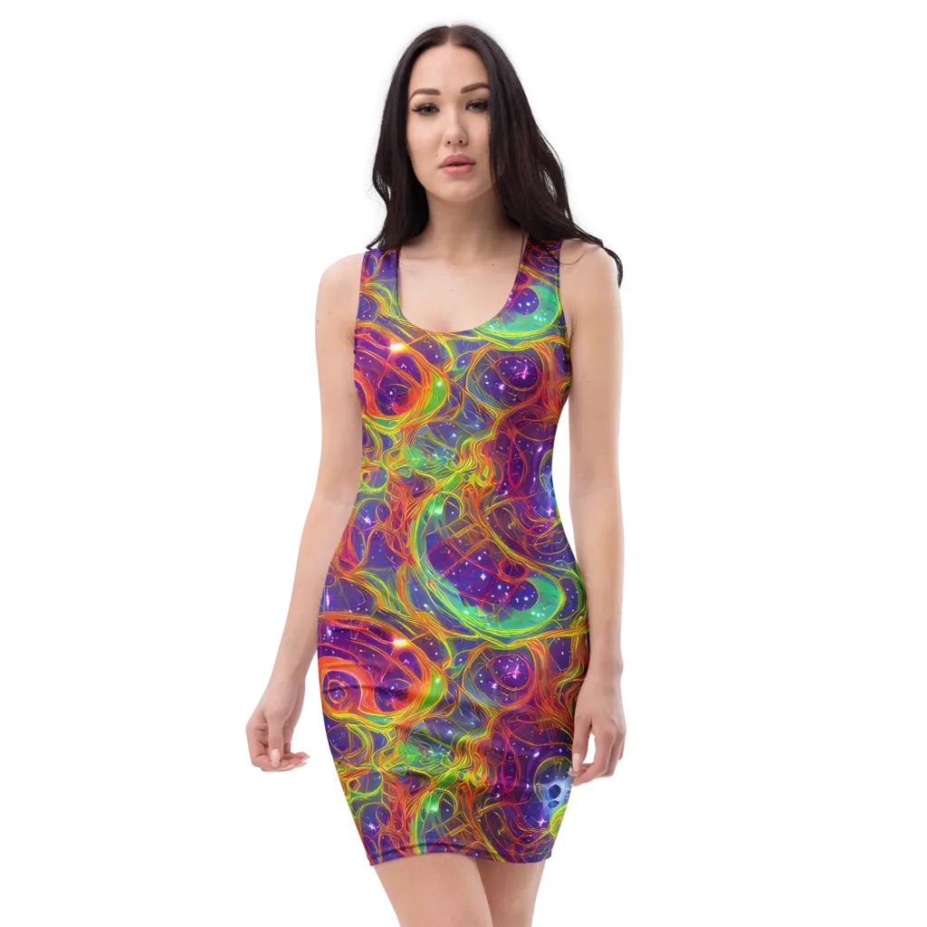 Plasma Dreams on Bodycon Dress — Front