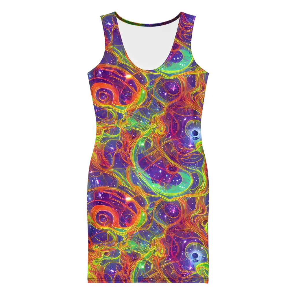 Plasma Dreams on Bodycon Dress — Front