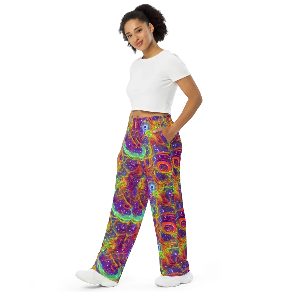 Plasma Dreams on Wide-Leg Pants — Left Front