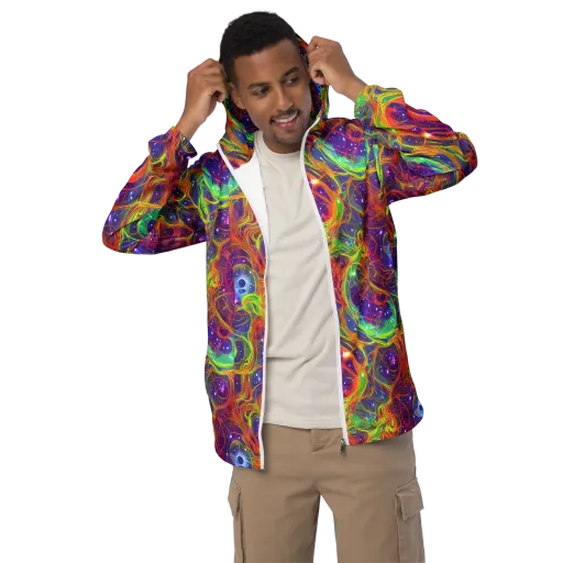 Plasma Dreams on a Men's Windbreaker