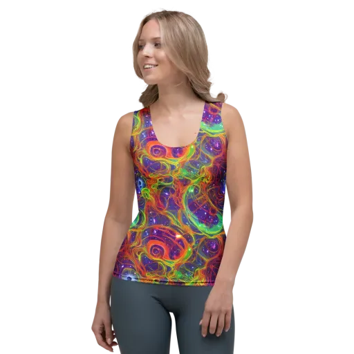 Plasma Dreams on a Women's Tank Top