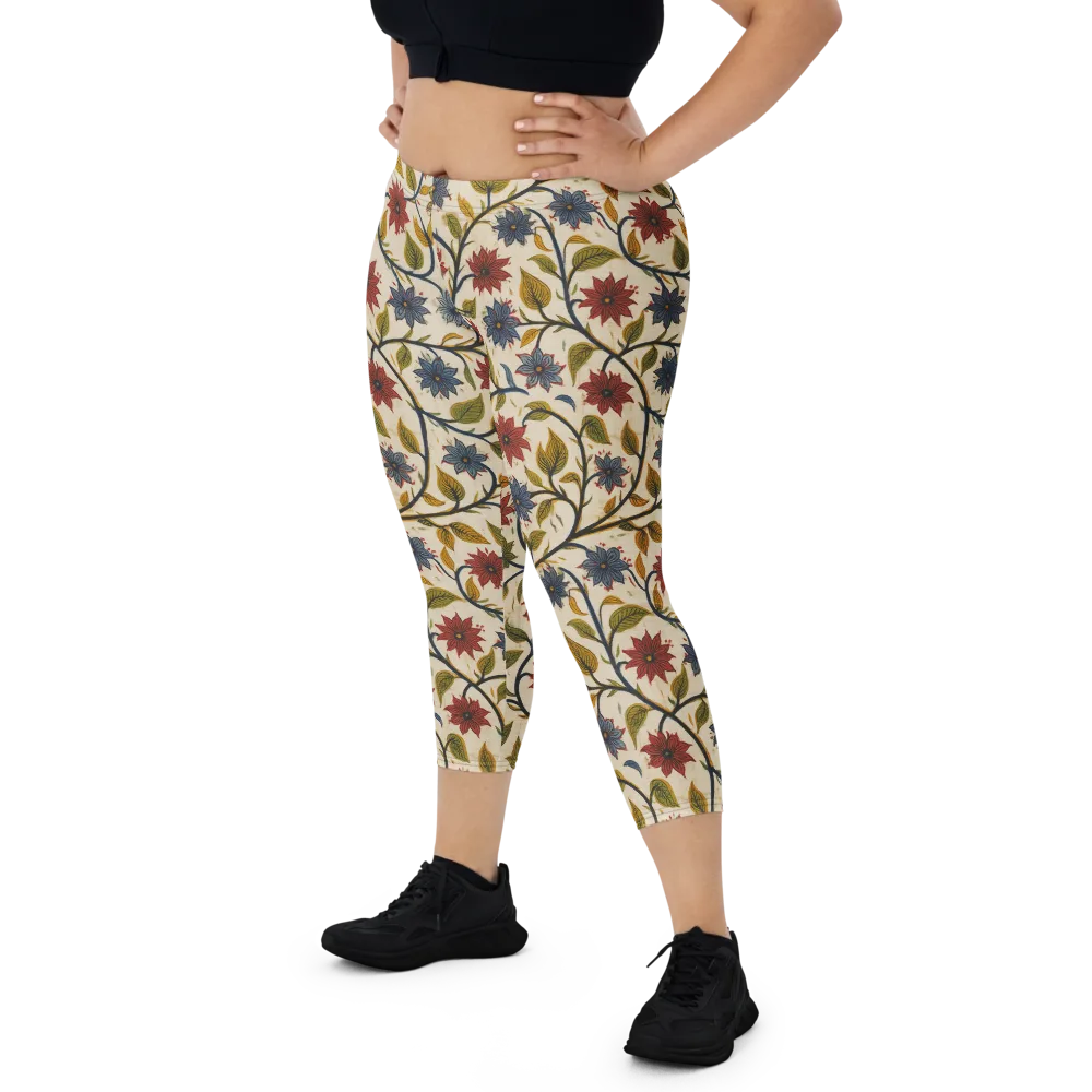 Heritage Vine on Capri Leggings — Front