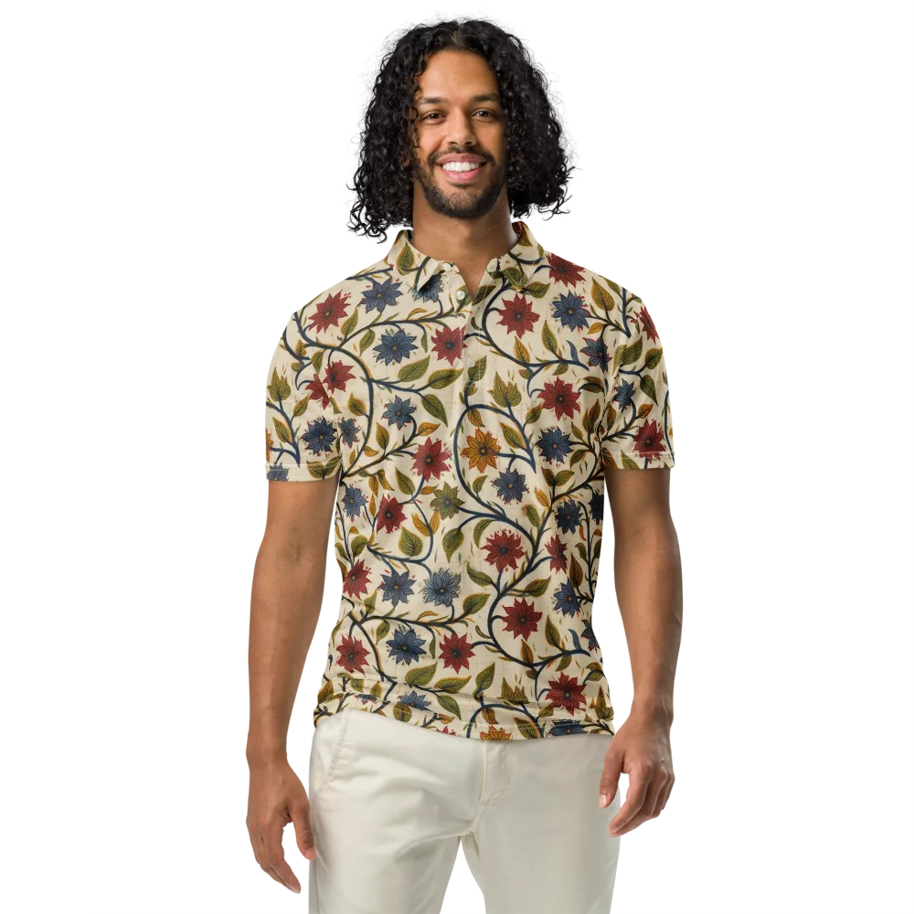 Heritage Vine on Men's Slim Fit Polo Shirt — Front