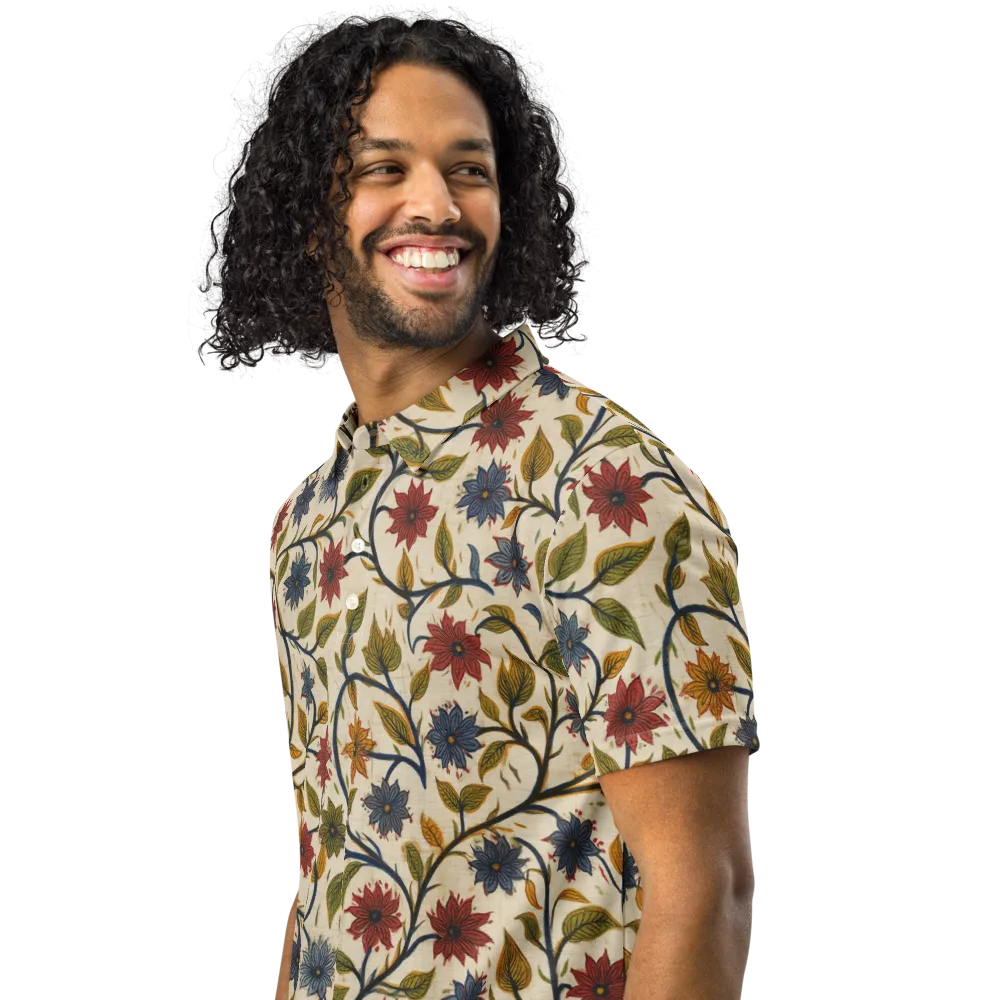 Heritage Vine on Men's Slim Fit Polo Shirt — Left Front