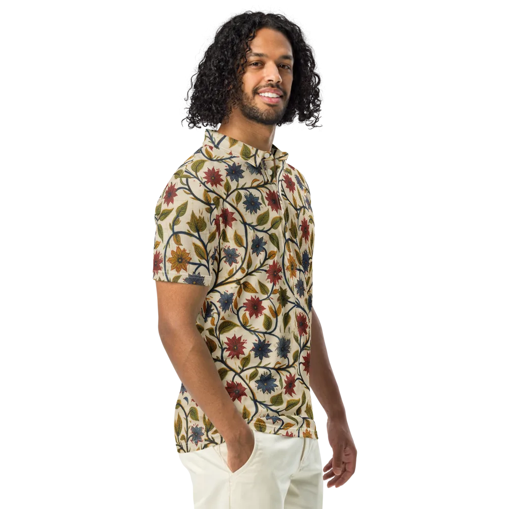 Heritage Vine on Men's Slim Fit Polo Shirt — Right Front