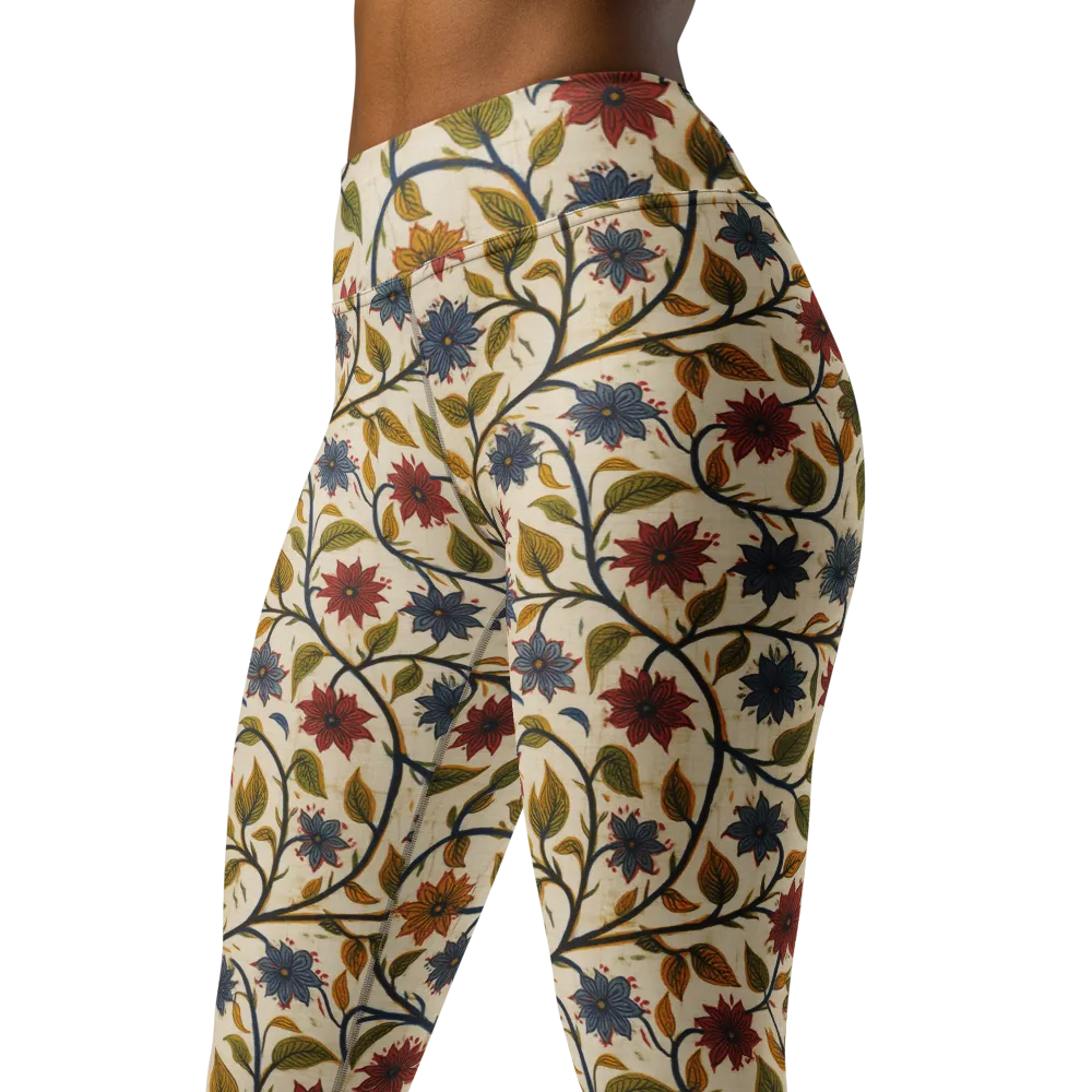 Heritage Vine on Yoga Leggings — Left Front