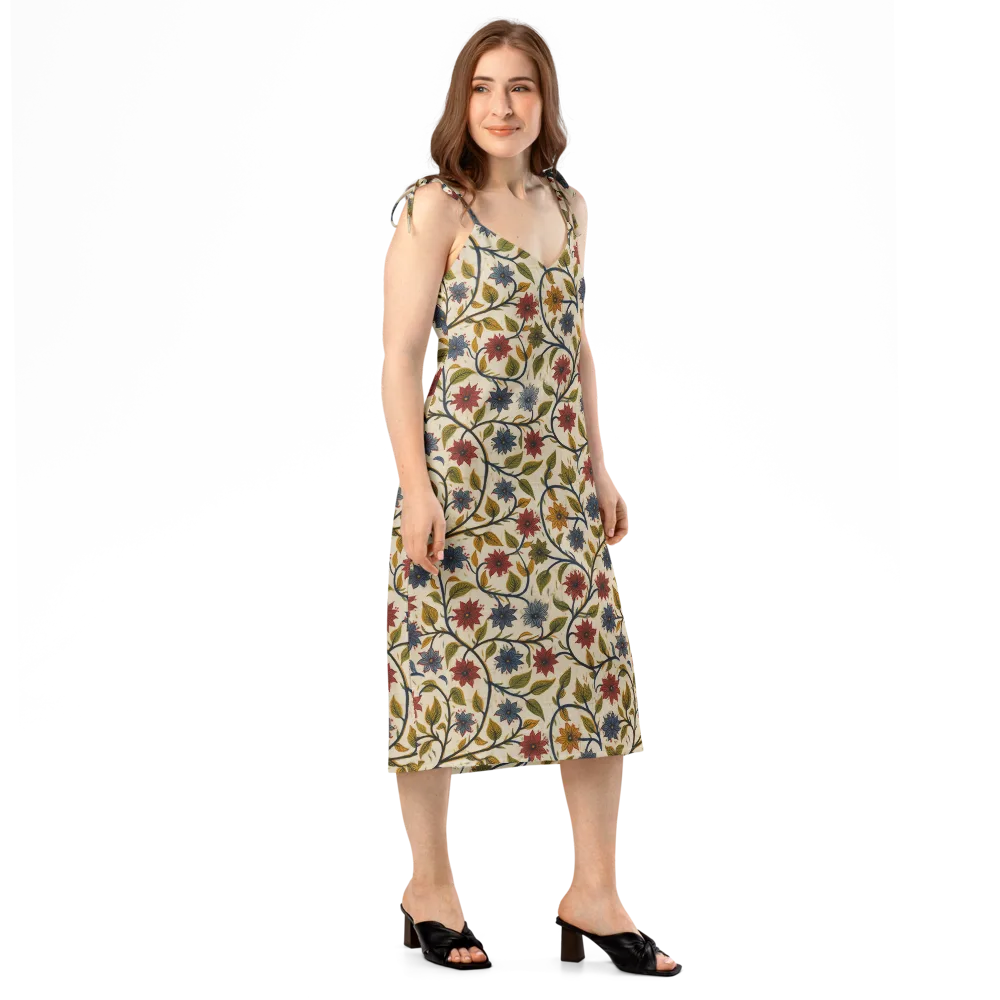 Heritage Vine on Slip Dress — Right Front