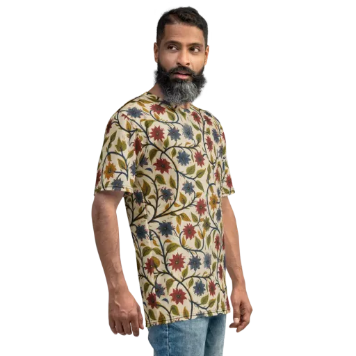 Heritage Vine on a Men's Crew Neck T-Shirt