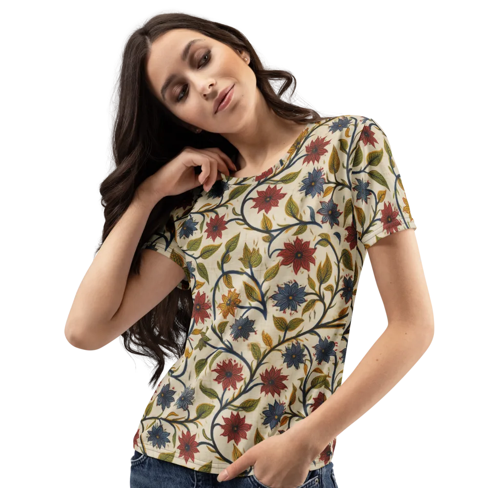 Heritage Vine on Women's Crew Neck T-Shirt — Left Front