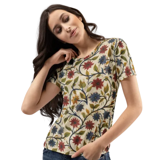 Heritage Vine on a Women's Crew Neck T-Shirt