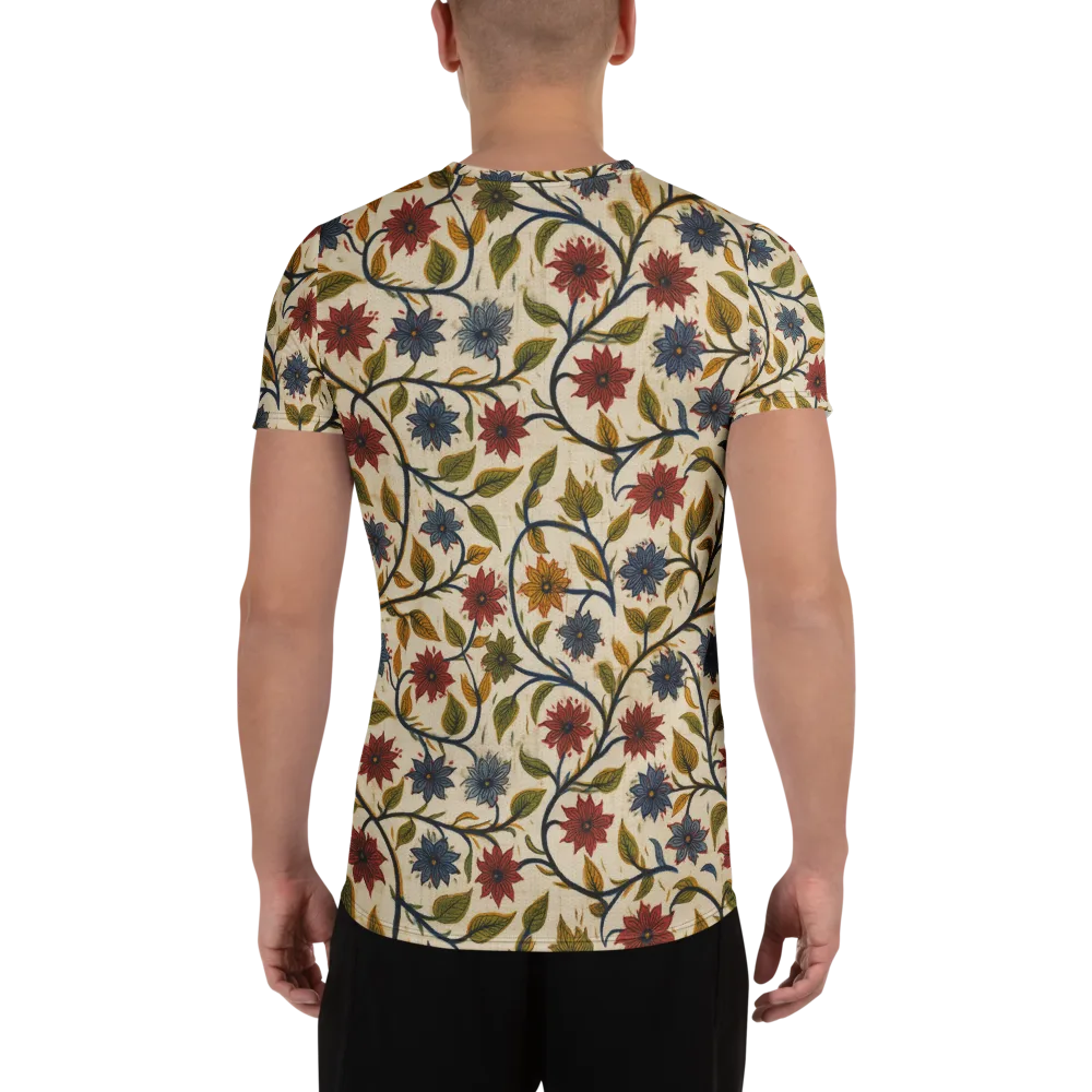 Heritage Vine on Men's Athletic T-Shirt — Back