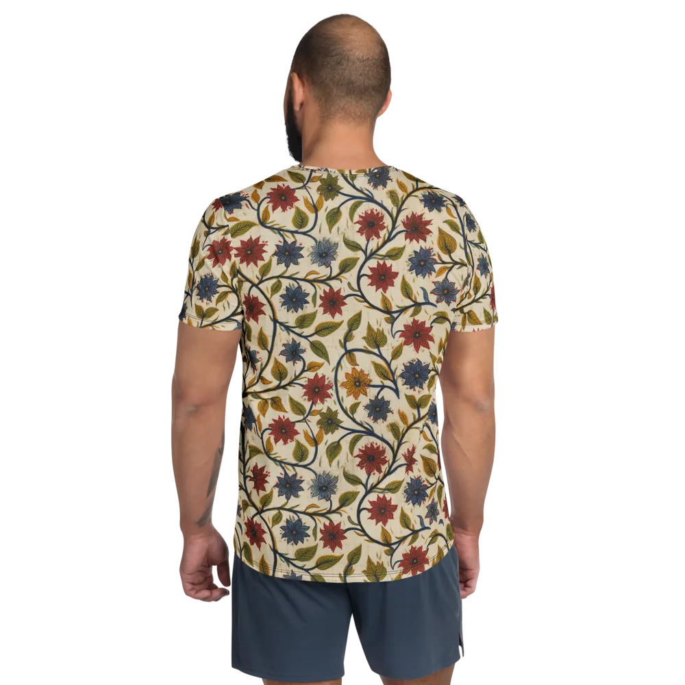 Heritage Vine on Men's Athletic T-Shirt — Back