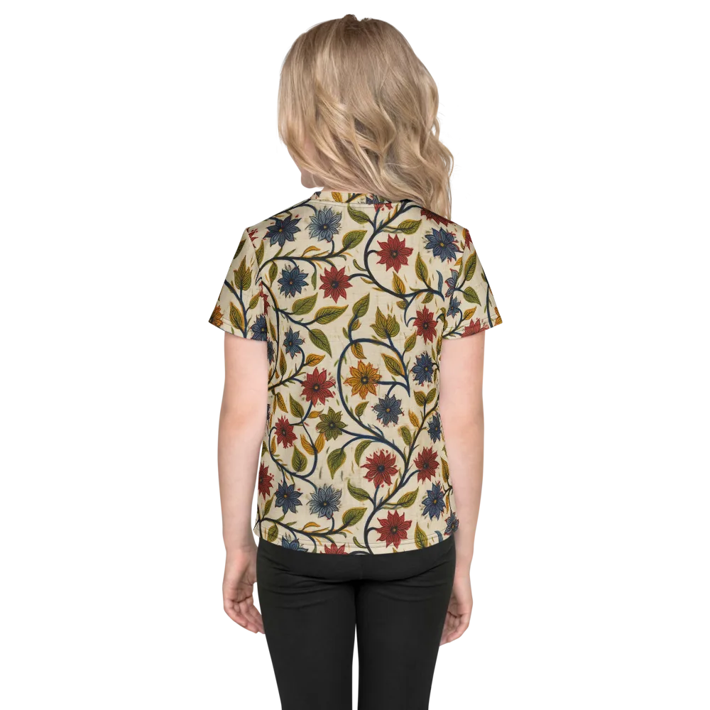 Heritage Vine on Kids Crew Neck T-Shirt — Back