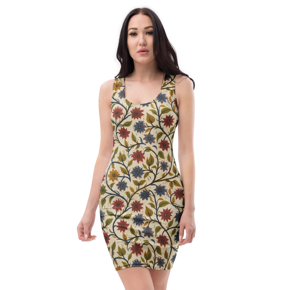 Heritage Vine on Bodycon Dress — Front