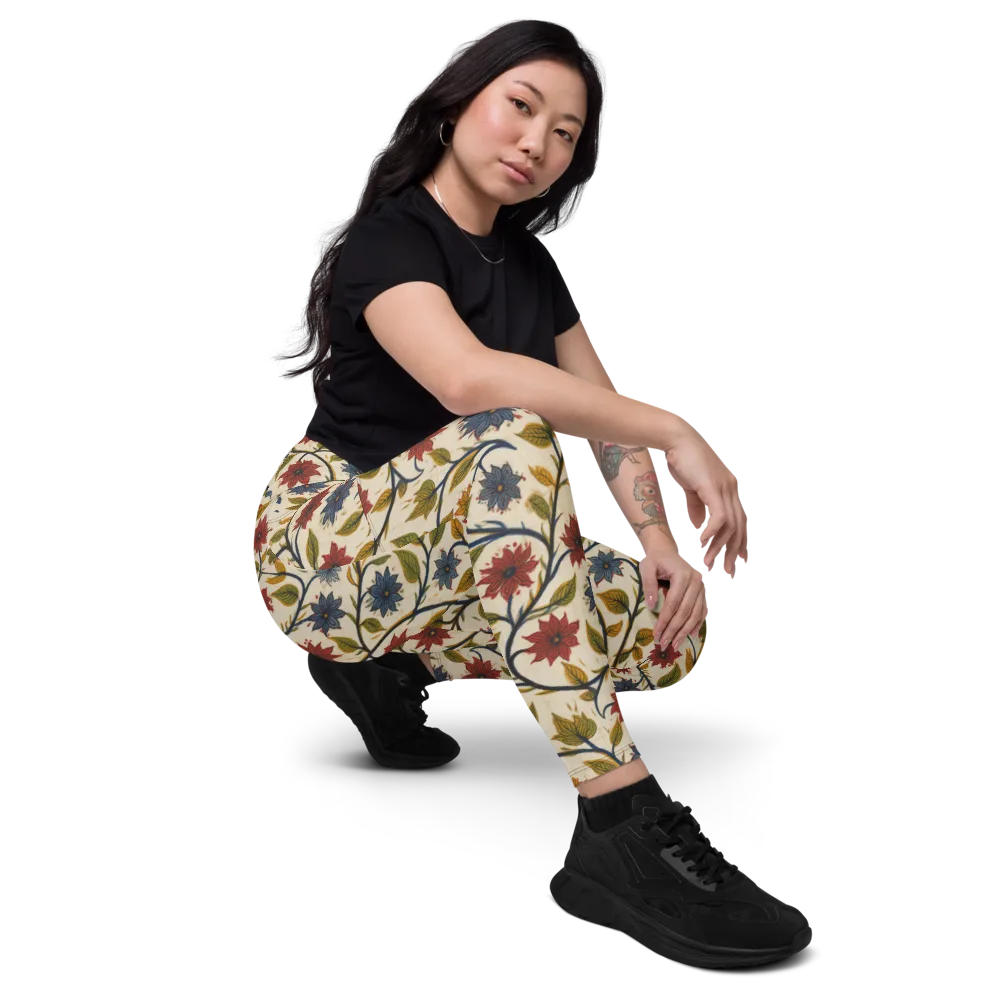 Heritage Vine on Leggings with Pockets — Right Front